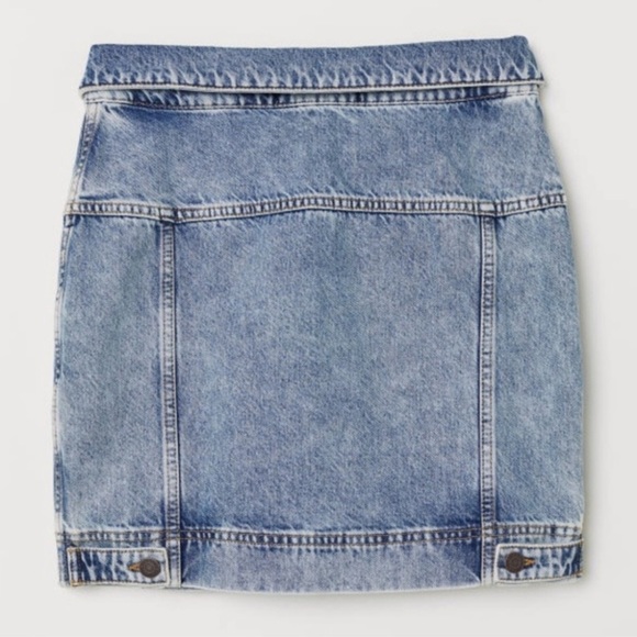 HM x Moschino Denim Skirt Deconstructed Size 34 Italy - Picture 2 of 6